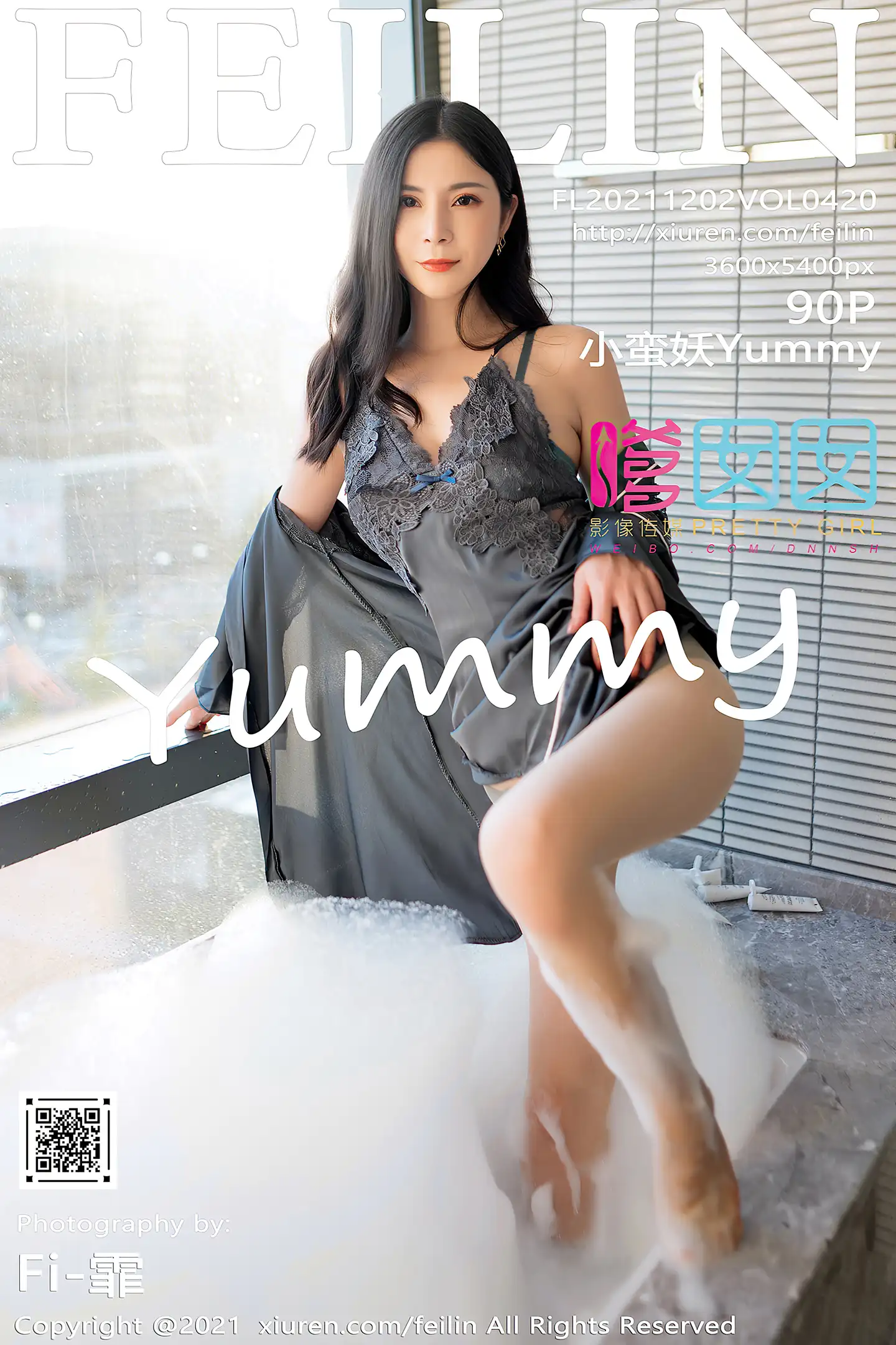 [FeiLin嗲囡囡]VOL.420_模特小蛮妖Yummy私房精致内衣配超薄肉丝裤袜撩人诱惑写真90P-秀人网 - XiuRen.Xyz